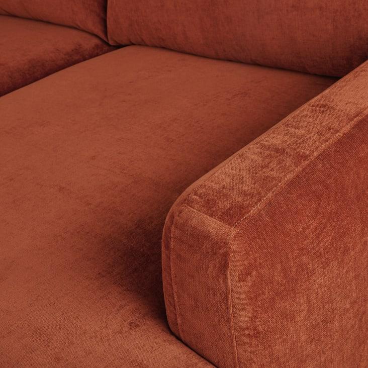 Maisons Du Monde City - Sofá Esquinero Derecha De 4/5 Plazas Naranja Tostado