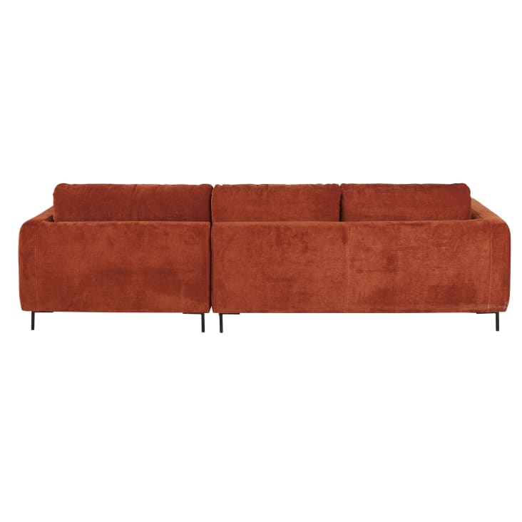 Maisons Du Monde City - Sofá Esquinero Derecha De 4/5 Plazas Naranja Tostado