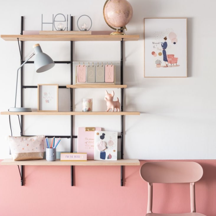 Maisons Du Monde CLEMENCE ROSY - Globo Terráqueo Mapamundi Rosa Y Dorado