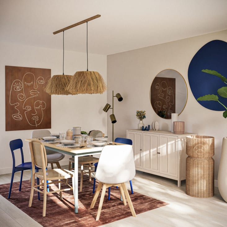 Maisons Du Monde CLEMENT - Espejo Redondo De Metal Dorado D.90