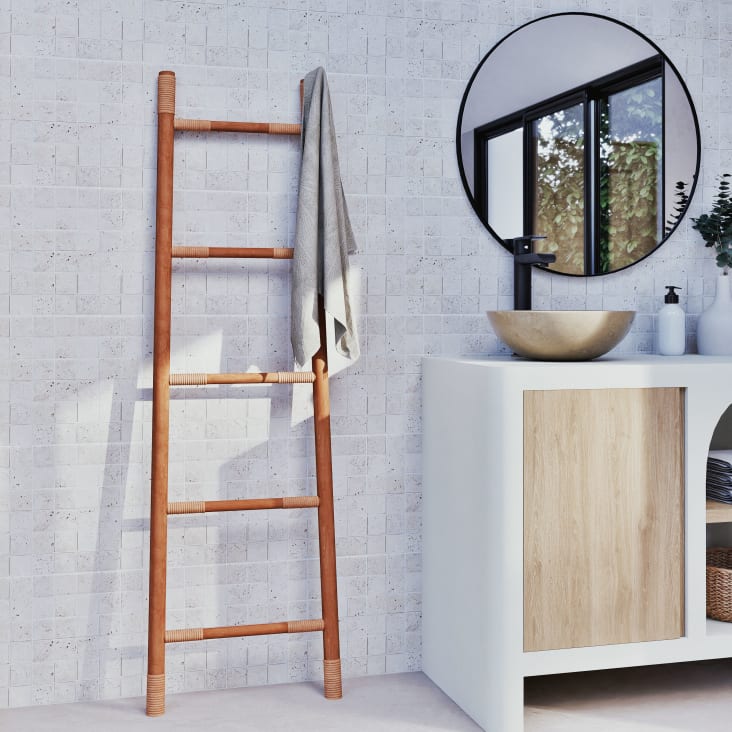 Maisons Du Monde CLEMENT - Espejo Redondo De Metal Negro D.70