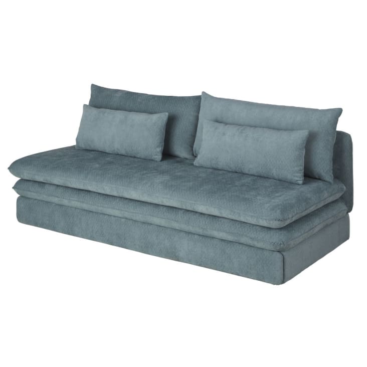 Maisons Du Monde Clio - Sofá Cama De 2/3 Plazas En Azul Pato