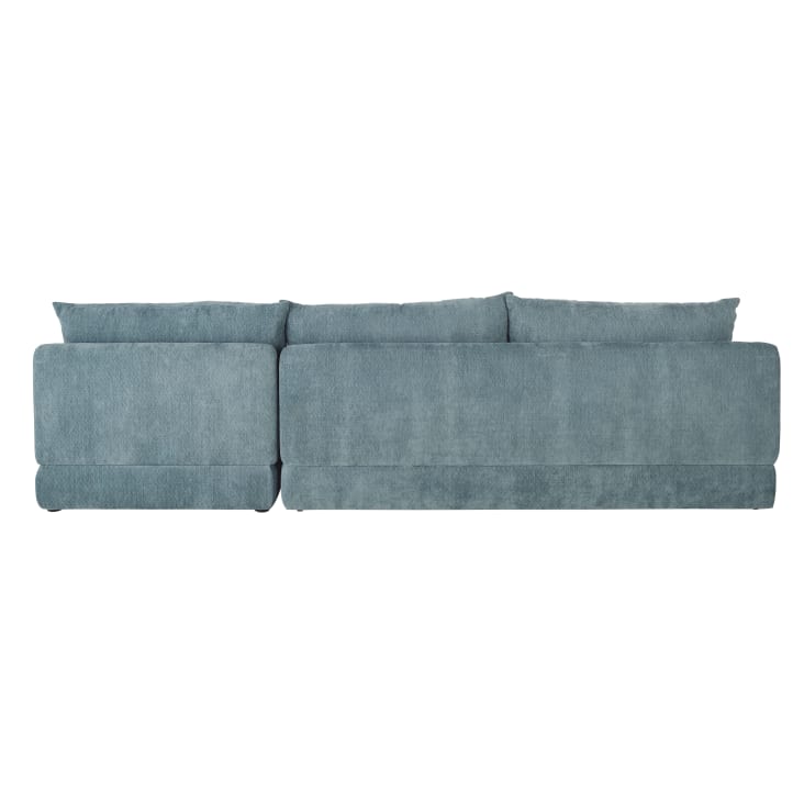 Maisons Du Monde Clio - Sofá Rinconera De 3/4 Plazas De Tela Reciclada Azul