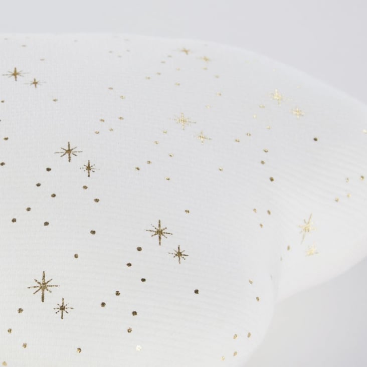 Maisons Du Monde CLOUDY - Cojín De Nube De Algodón Ecológico Blanco Con Estrellas Doradas 35x23
