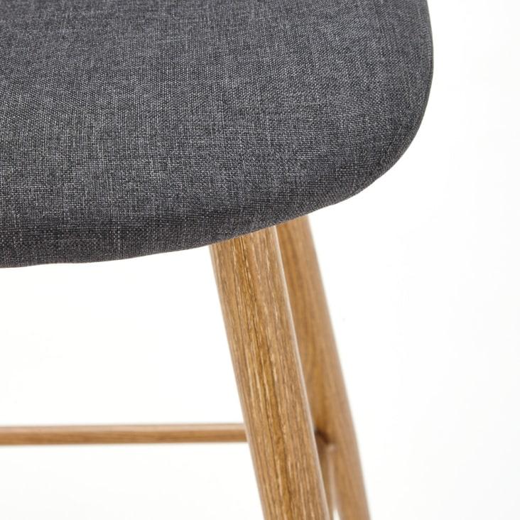 Maisons Du Monde Clyde - Silla De Bar Vintage Gris Antracita H72