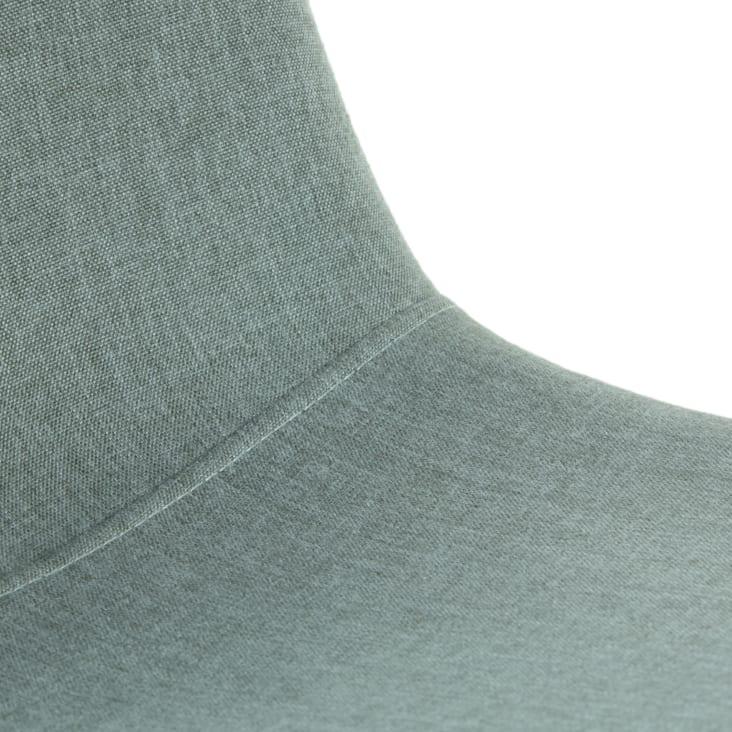 Maisons Du Monde Clyde - Silla De Tela Reciclada Verde Agua Con Patas De Acero Efecto Roble