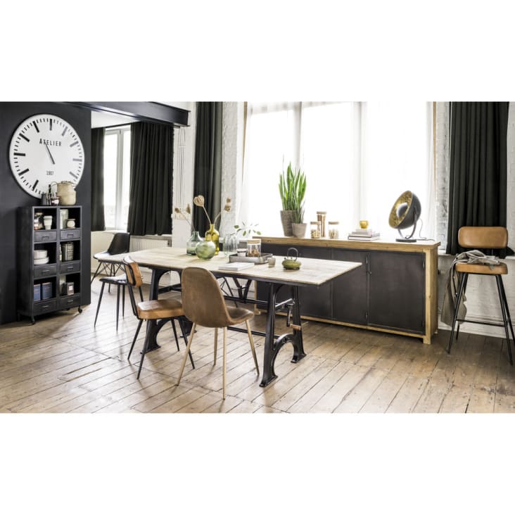 Maisons Du Monde Clyde - Silla Escandinava De Antelina Marrón Envejecido