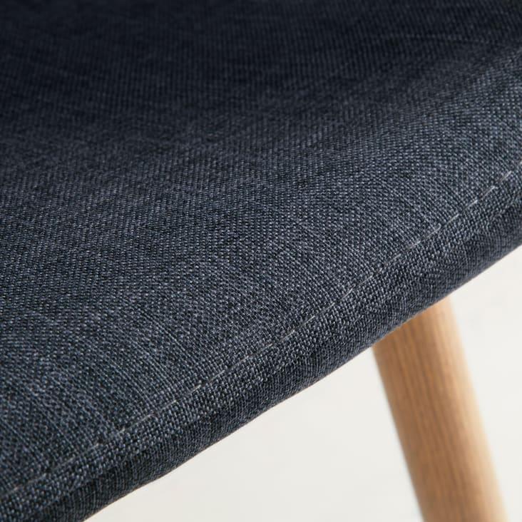 Maisons Du Monde Clyde - Silla Escandinava Gris Antracita Y Metal Imitación A Roble