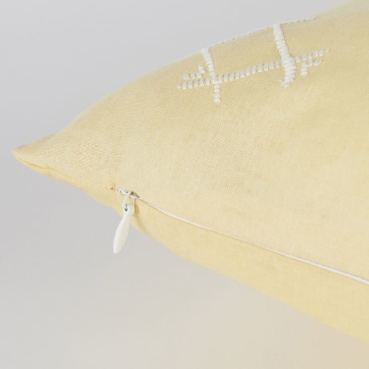 Maisons Du Monde Cojín De Algodón Con Estampado Color Amarillo 45 X 45