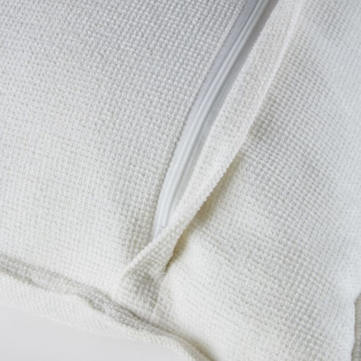 Maisons Du Monde Cojín De Chenilla En Blanco Liso 60x60