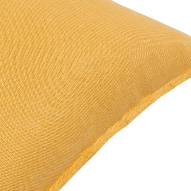 Maisons Du Monde Cojín De Lino Lavado Amarillo 45x45