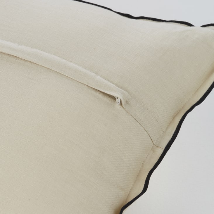 Maisons Du Monde Cojín De Lino Lavado Beige 40 X 60