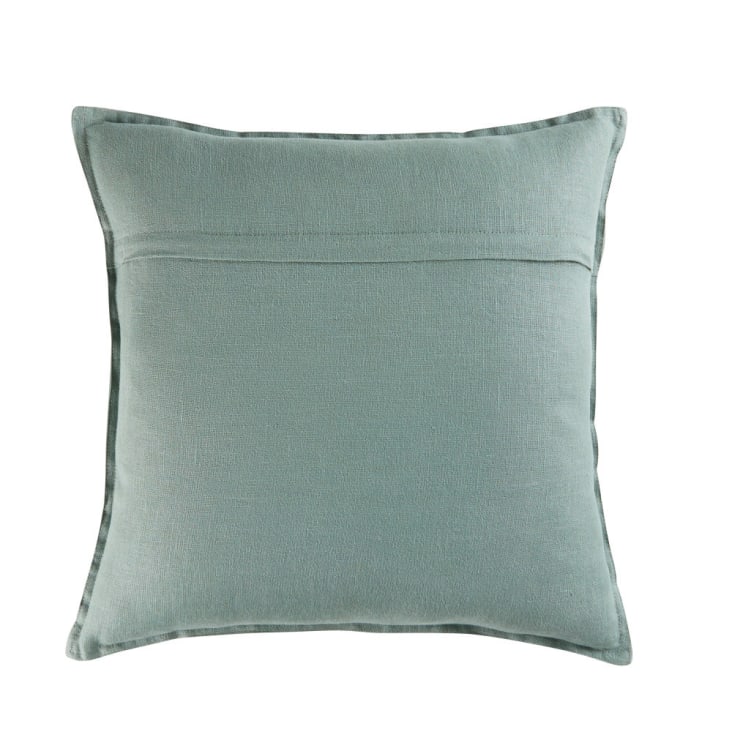 Maisons Du Monde Cojín De Lino Lavado Verde Jade 45x45