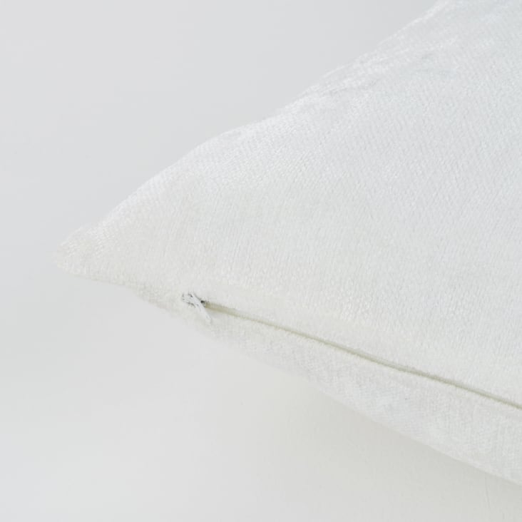 Maisons Du Monde Cojín De Terciopelo De Poliéster Reciclado Color Crudo 40 X 60