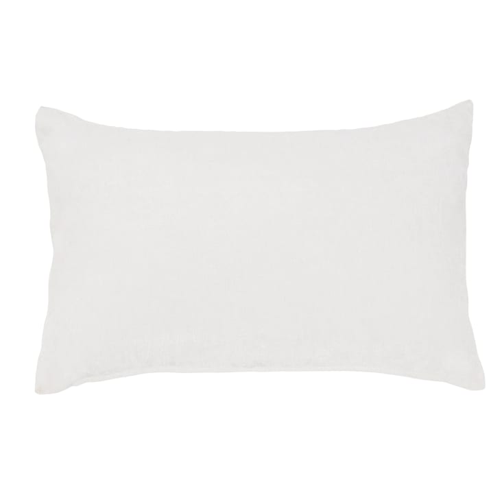 Maisons du Monde Cojín de terciopelo de poliéster reciclado color crudo 40 x 60