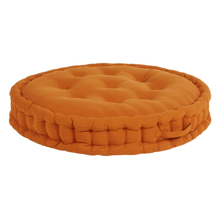 Maisons du Monde Colchón de suelo infantil redondo de algodón color camel D90