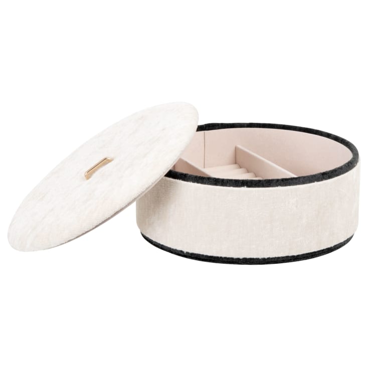 Maisons Du Monde Coline - Joyero Redondo Beige Y Negro