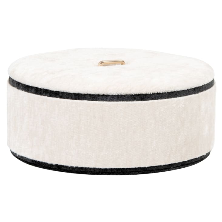 Maisons du Monde Coline - Joyero redondo beige y negro