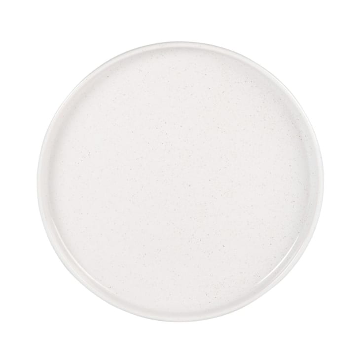 Maisons du Monde COLORADO - Lote de 6 - Plato de postre de cerámica blanca y beige