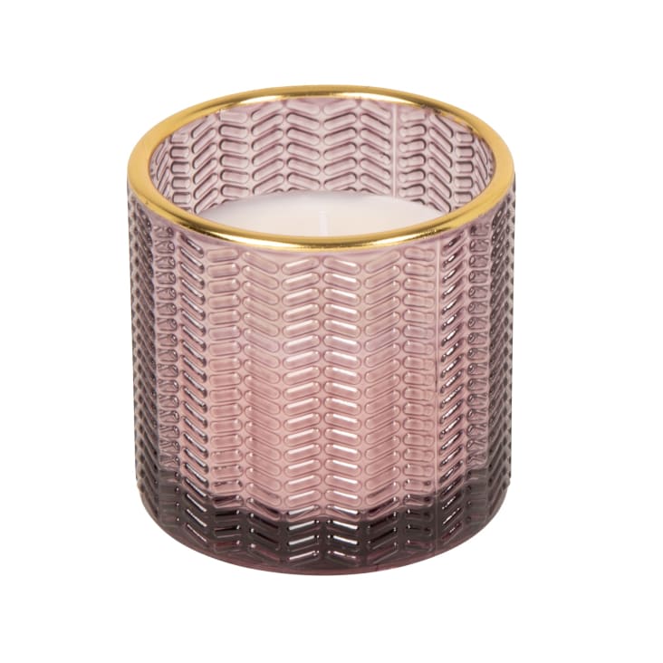 Maisons du Monde Colorama - Lote de 2 - Vela perfumada de cristal violeta de 7x10 cm