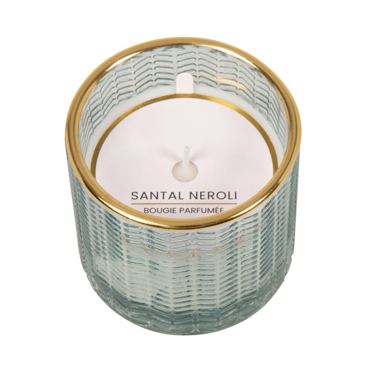 Maisons Du Monde Colorama - Lote De 2 - Vela Perfumada En Recipiente De Vidrio Azul Claro De 7x10 Cm