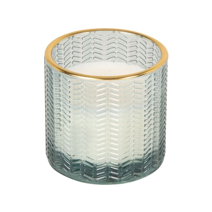 Maisons du Monde Colorama - Lote de 2 - Vela perfumada en recipiente de vidrio azul claro de 7x10 cm