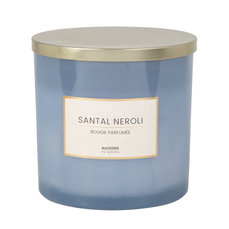 Maisons du Monde Colorama - Vela perfumada de vidrio azul de 15x15 cm