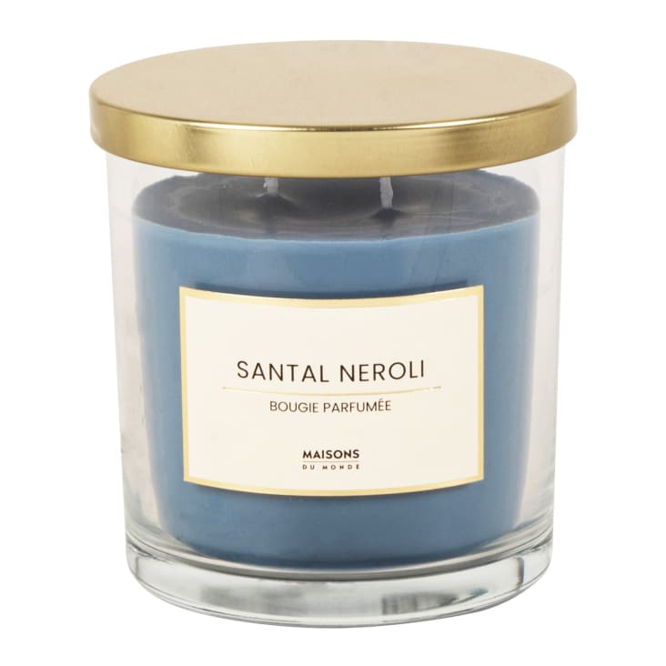 Maisons du Monde Colorama - Vela perfumada en recipiente de vidrio azul claro de 10x11 cm
