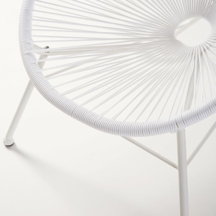 Maisons Du Monde Copacabana - Sillón Infantil De Jardín De Resina Y Metal Blancos