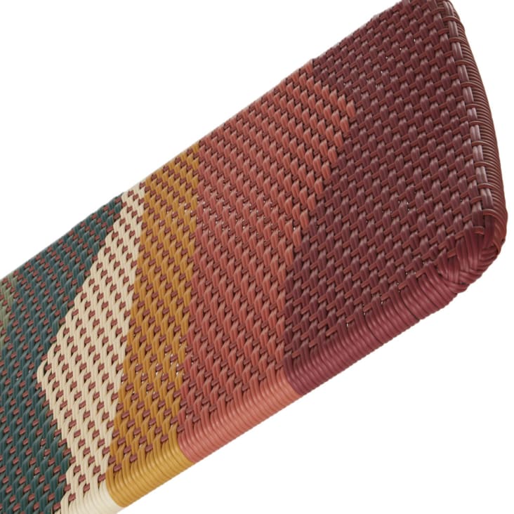 Maisons Du Monde Copacabana - Tumbona De Resina Trenzada Multicolor Y Acero En Negro