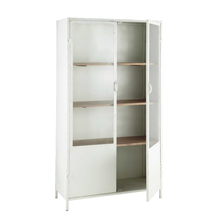 Maisons Du Monde Copernic - Vitrina 2 Puertas De Metal Blanca