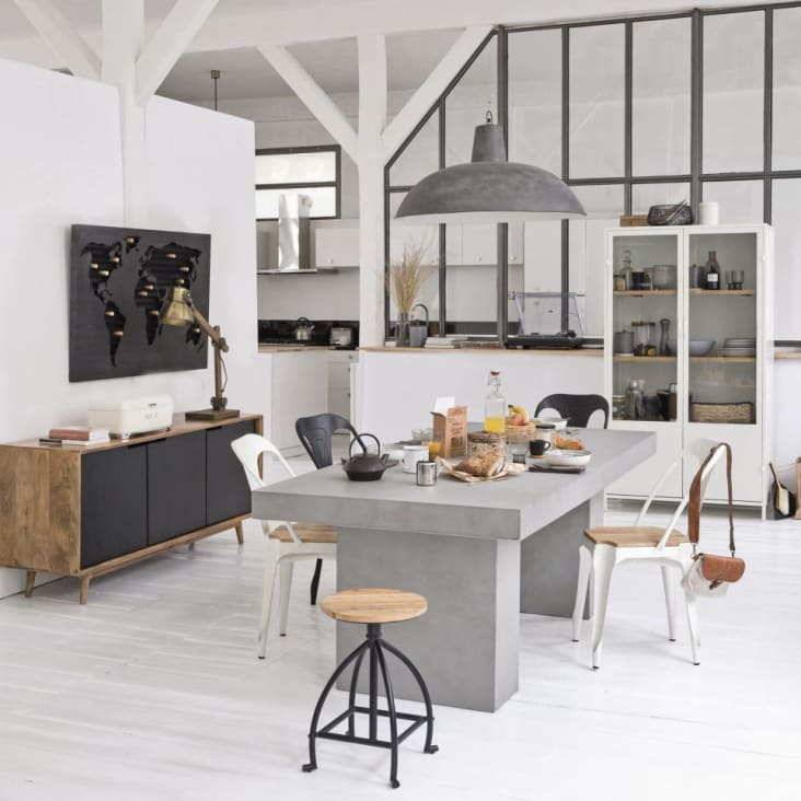 Maisons Du Monde Copernic - Vitrina 2 Puertas De Metal Blanca