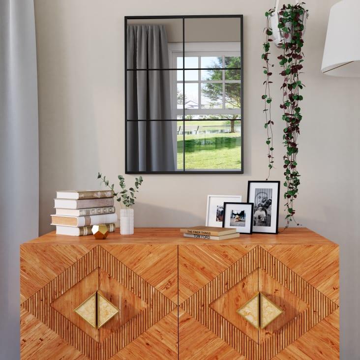 Maisons Du Monde CORBARA - Espejo De Metal Negro 60x80