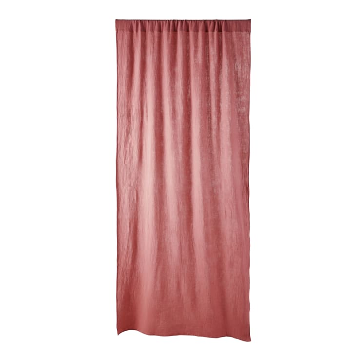 Maisons du Monde Cortina con galón fruncido de algodón terracota vendida a la unidad 110x250