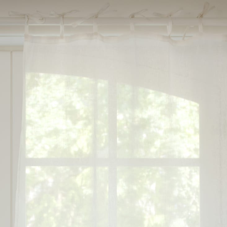 Maisons Du Monde Cortina De Nudos De Lino Crudo 105x300 - La Unidad