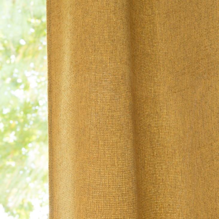 Maisons Du Monde Cortina De Ojales Ocre Amarillo 140x300 - La Unidad