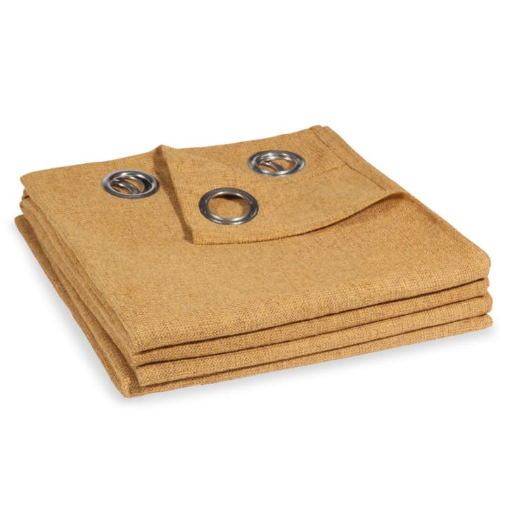 Maisons Du Monde Cortina De Ojales Ocre Amarillo 140x300 - La Unidad