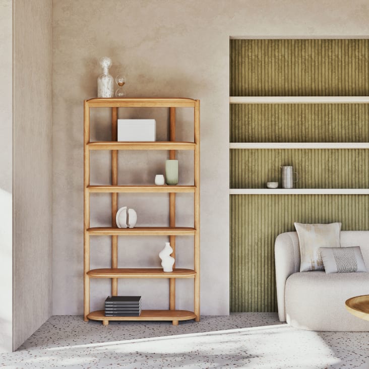 Maisons Du Monde CUBANO - Frasco Decorativo De Cristal Transparente Y Blanco Alt. 36