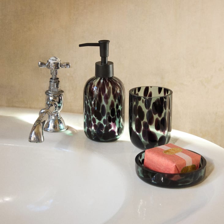 Maisons Du Monde Cubano - Vaso En Vidrio Negro Y Transparente