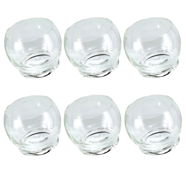 Maisons du Monde Culbuto - Lote de 6 - Vaso ancho de cristal CULBUTO