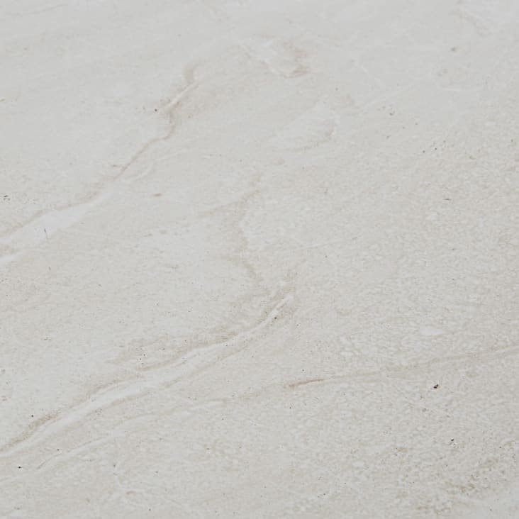 Maisons Du Monde Cyrielle - Mesa Baja De Exterior De Travertino Efecto Hormigón Beige