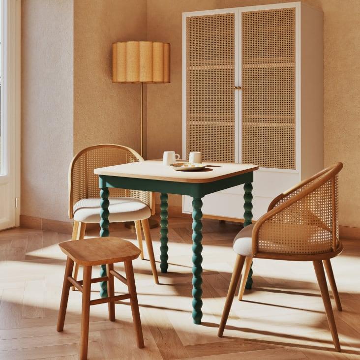 Maisons Du Monde Dabali - Mesa De Comedor Cuadrada Bicolor Para 2/4 Personas L. 75