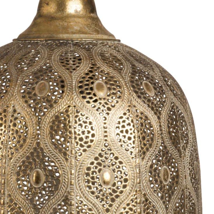 Maisons Du Monde Dabi - Lámpara De Techo De Metal Dorado Con Motivos Decorativos