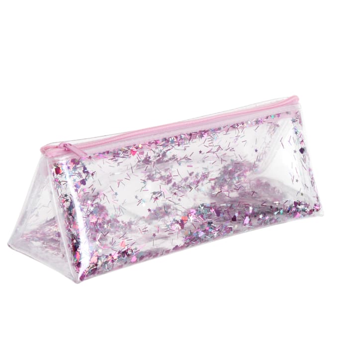 Maisons Du Monde Daisy - Estuche Rosa Transparente Con Brillos