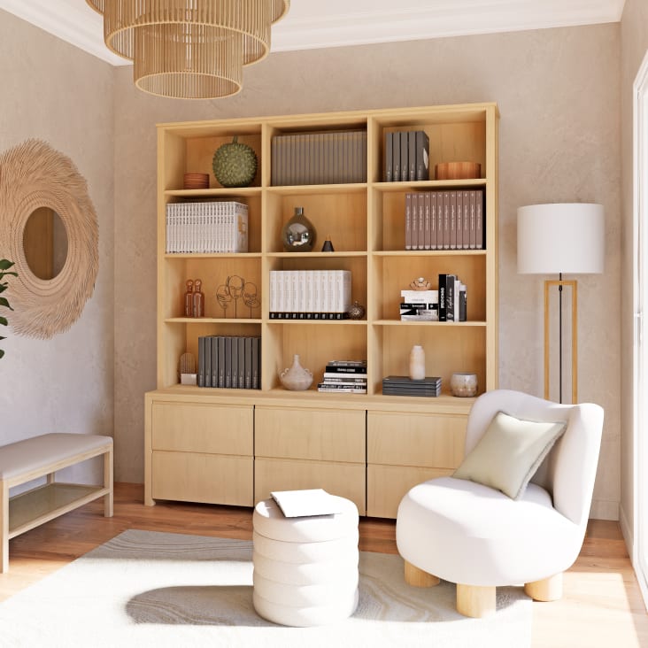 Maisons Du Monde Danube - Librería Con 2 Cajones Y 2 Puertas