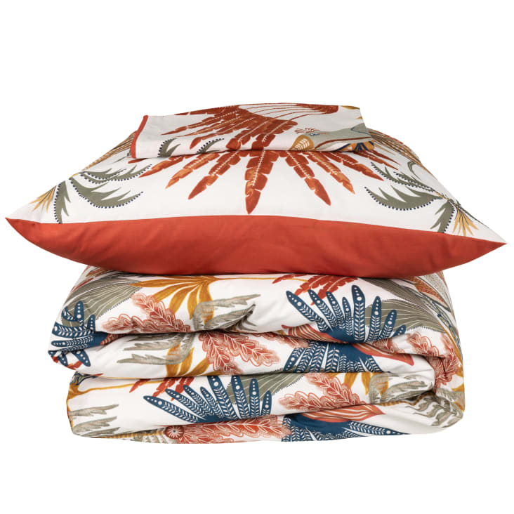Maisons Du Monde Dara - Juego De Cama De Algodón Orgánico Reversible Con Estampado Multicolor De 240x220 Cm