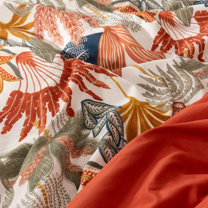 Maisons Du Monde Dara - Juego De Cama De Algodón Orgánico Reversible Con Estampado Multicolor De 240x220 Cm