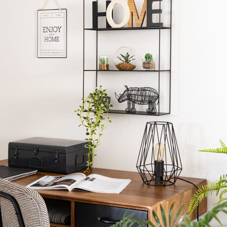 Maisons Du Monde Decoración De Pared De Pino Y Eucalipto Tricolor 38x14