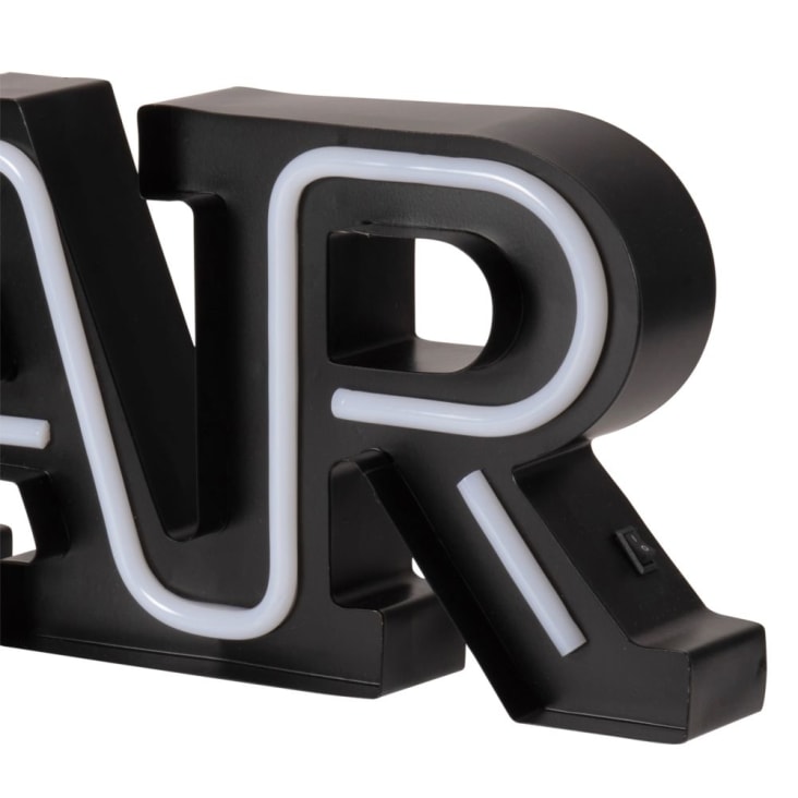 Maisons Du Monde Decoración Luminosa De Neón Con Diseño De Palabra Metal Negro