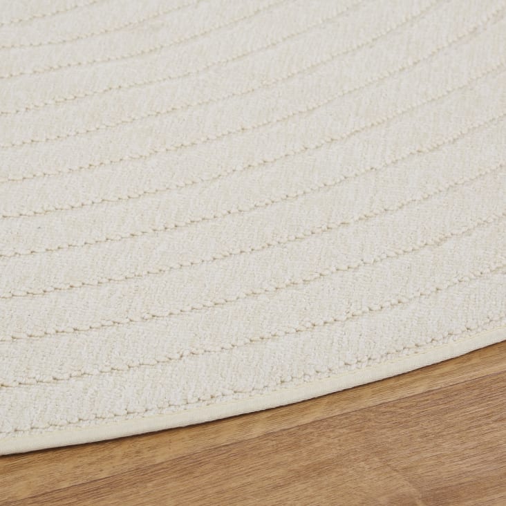 Maisons Du Monde DEMETER - Alfombra De Exterior Redonda Tejida Color Crudo D. 180